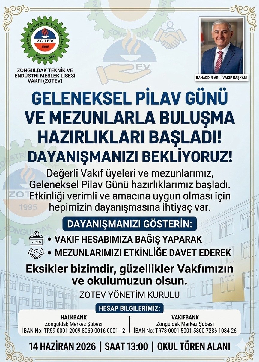 Geleneksel Pilav Günü ve Mezunlarla Buluşma Etkinliğimize Davetlisiniz! 1